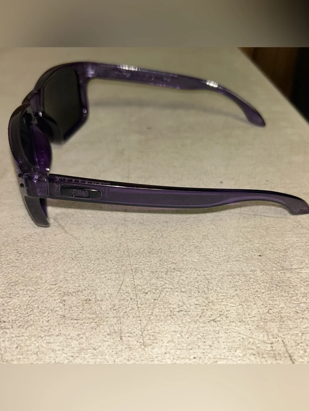 Oakley Holbrook Crystal Purple Transparent Black Lens Sunglasses USA 57mm OO910
